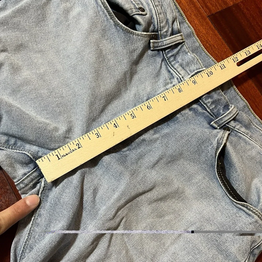 Mott & Bow Jeans Mens 33x34 TRUE TO SIZE Blue Light Wash Slim Stretch Grunge